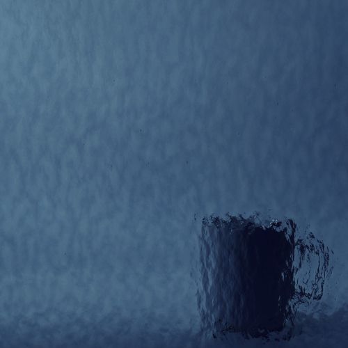OCENSIDE Spectrum, USA - Steel Blue Rough Rolled - Арт стъкло за Витражи 32x40 sm.