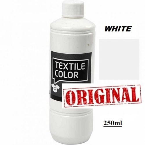TEXTILE WHITE - Боя за рисуване върху текстил, светла основа 250мл.