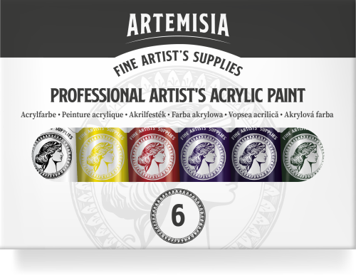 Акрилни профи бои комплeкт ARTEMISIA 6x20ml