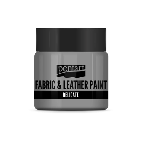 PENTART, DELICATE - Боя за текстил и кожа перла, 50 мл. - Антично Сребро