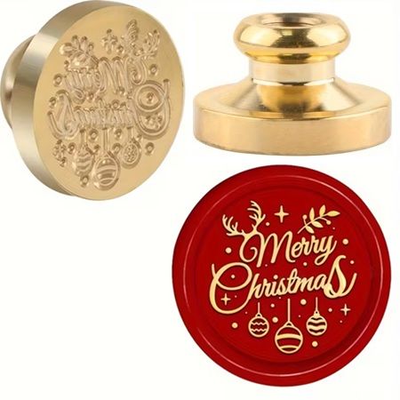 Метален печат за восък восък - MERRY CHRISTMAS