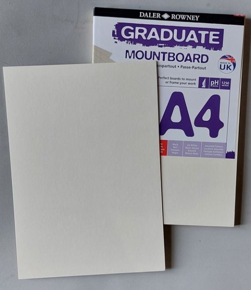 Daler-Rowney Graduate 1.25mm Thick A4 Mountboard - Ivory Colour