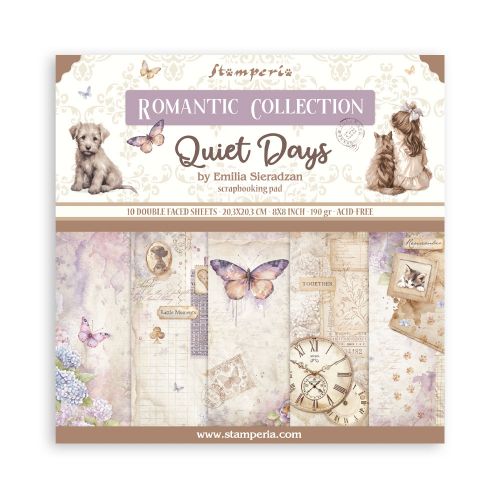 SCRAPBOOKING SMALL PAD 10 SHEETS CM 20,3X20,3 (8"X8") - Quiet Days