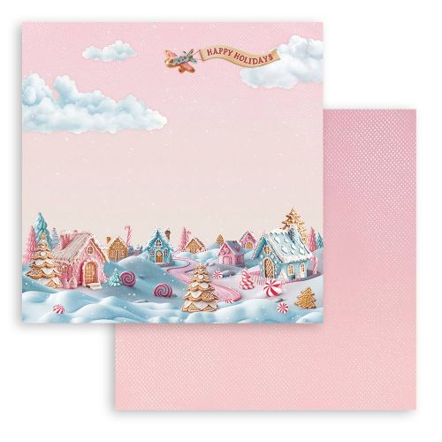 STAMPERIA, Candy Christmas village 12x12 Inch Paper Sheets