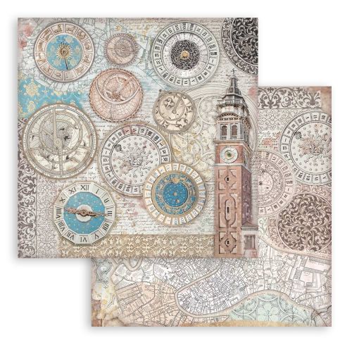 STAMPERIA, Venice City of Art bell tower 12x12 Inch Paper Sheets