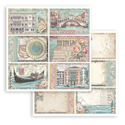 STAMPERIA, Venice City of Art 6 cards - Дизайнерски скрапбукинг картон 30,5 х 30,5 см.