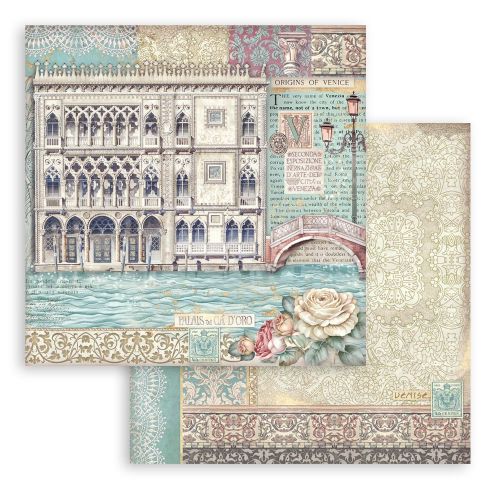 STAMPERIA, Venice City of Art Palace Museum12x12 Inch Paper Sheets