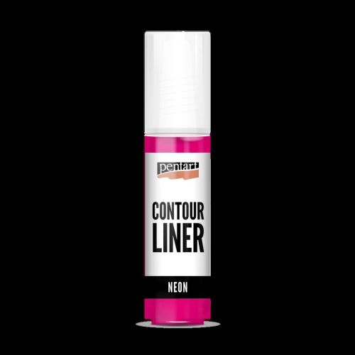 PENTART- Contour liner, glow in the dark pink