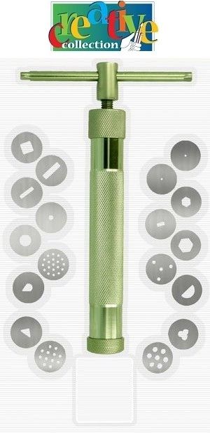 Профи метален шприц за глини и  моделини 20 части