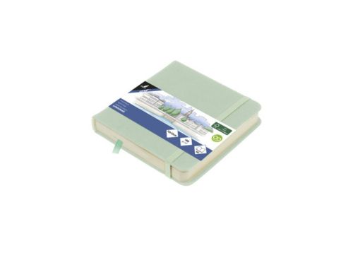 Скечбук твърда кожена корица с ластик KANGARO 12x12 cm 80 листа / 140г