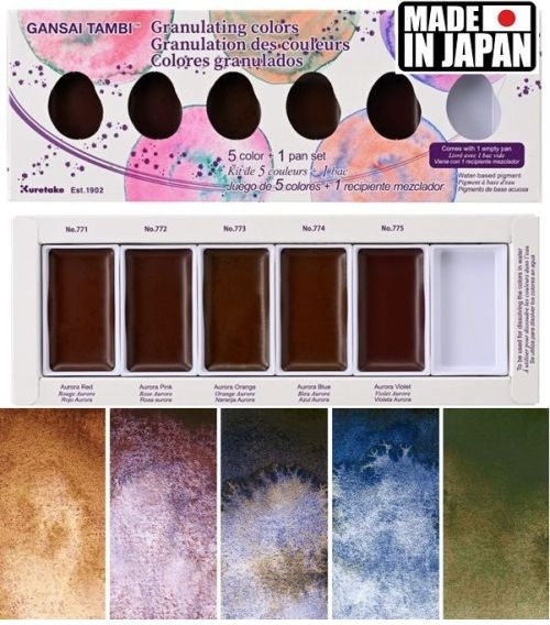 Gansai Tambi Granulating Colors, 5 Colors set