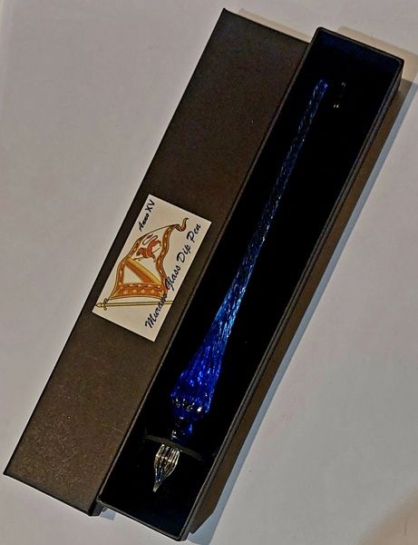 Кристална перодръжка Murano Glass Dip Pen - VENETIAN BLUE