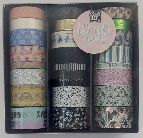 WASHI RICE tape BOX  - Японско деко тиксо 24бр Х 3м