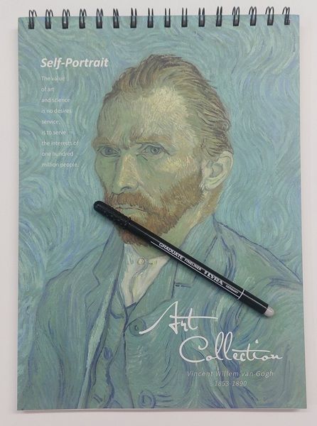 Скицник за графика ART COLLECTION 45л off white VAN GOGH  + тънкописец LYRA
