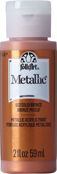 FolkArt • Metallic Solid Bronze - Декорфин акрилна боя за всякаква повърхност, 59мл.