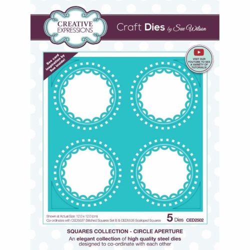 Sue Wilson Craft Die Squares Collection Circle Aperture