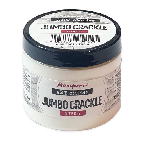 Двукомпонентен напукващ лак Stamperia Jumbo Crackle 200мл – За големи пукнатини СТЪПКА 1