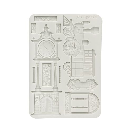 Silicon mold A5 -  Gardens of Time train and longcase clock
