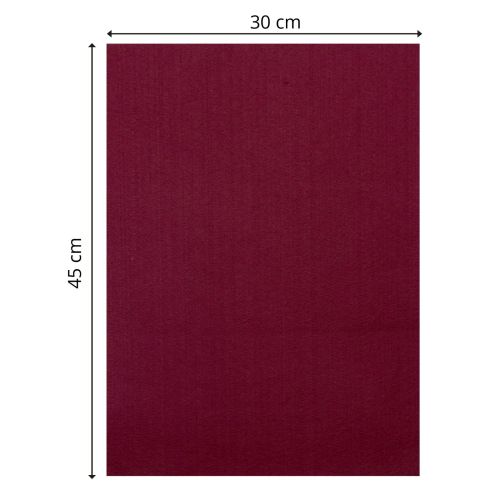 Дизайнерски филц CREATIVE 3,5мм  30 x 45 см. - тъмно червено