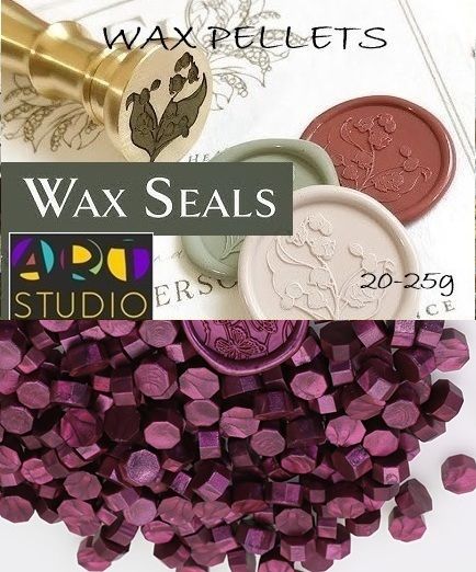 Восък за печати ART STUDIO WAX PELLETS - RED PURPLE
