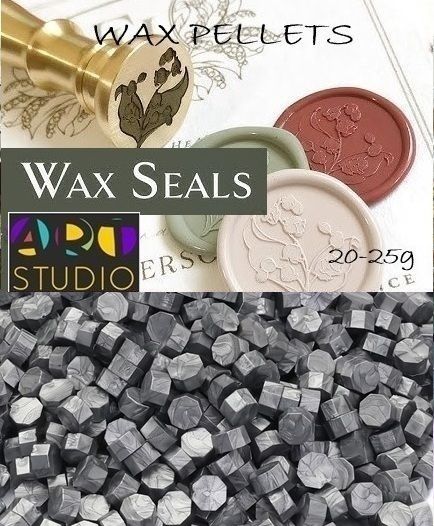 Восък за печати ART STUDIO WAX PELLETS - SILVER
