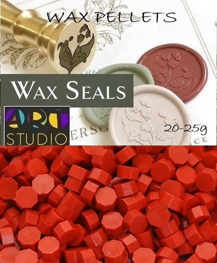 Восък за печати ART STUDIO WAX PELLETS - RED