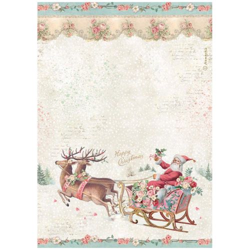 Оризова декупажна хартия A4 STAMPERIA  Winter Magic Santa Claus