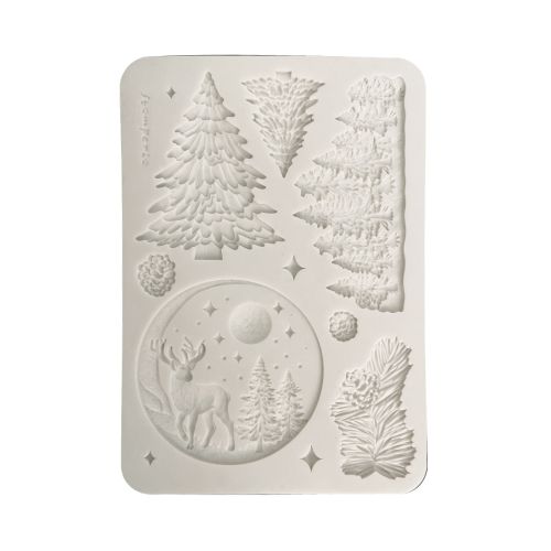 Силиконова форма за моделиране молд A5 Christmas winter landscape