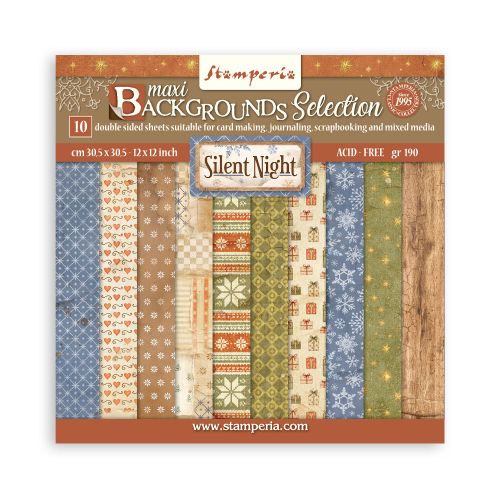 SCRAPBOOKING PAD 10+2 SHEETS - Backgrounds sheets - Silent Night