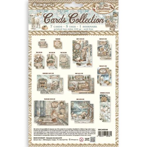 STAMPERIA, Cards Collection, White Christmas
