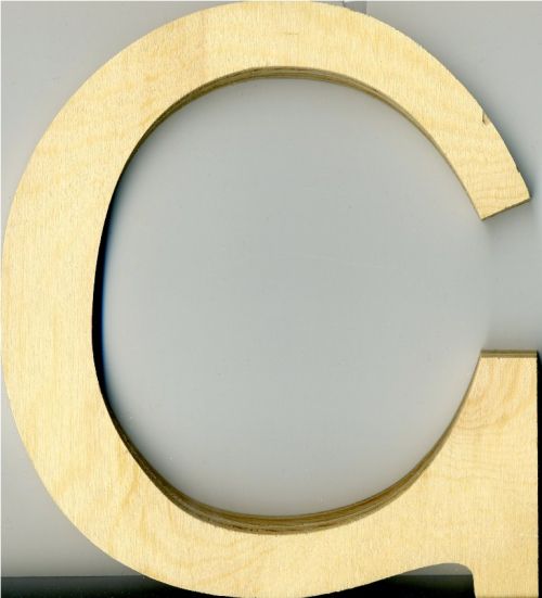 LETTER C 19cm - Обемнa дървенa буква 