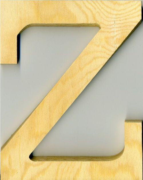 LETTER Z 19cm  - Обемнa дървенa буква 