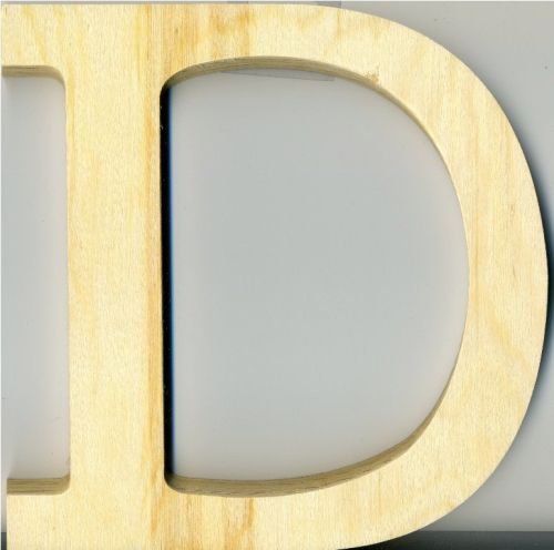 LETTER D 19cm - Обемнa дървенa буква 